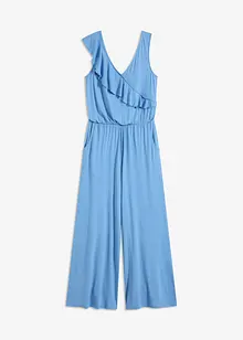 Jumpsuit i jersey med volang, bonprix