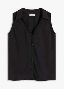 Piké-topp i viskose med krage, bonprix
