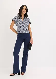 Trikotbluse med trykk, bonprix