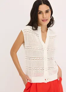 Strikkejakke med hullstrikk, bonprix