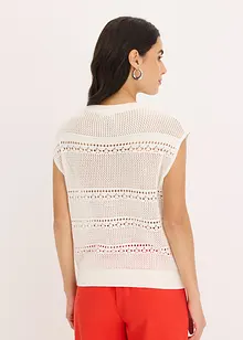 Strikkejakke med hullstrikk, bonprix