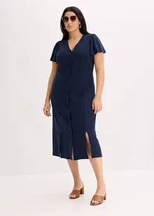 Trikotkjole med splitt, bonprix