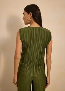 Topp i plissert materiale, bonprix