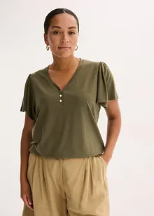 Topp med viskose og knapper, bonprix