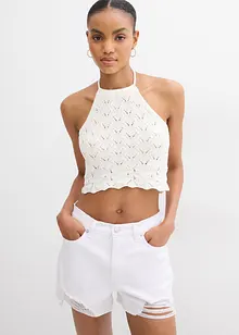 Halterneck-topp i strikket materiale, bonprix