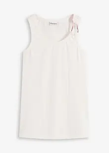 Ribbet topp med pyntespenne i hamret materiale, bonprix