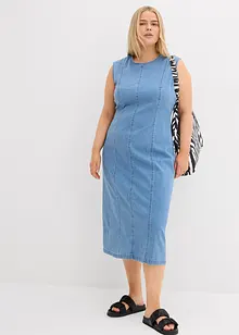 Jeanskjole i økologisk bomull med stretch, bonprix
