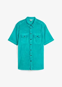 Kortermet skjorte i vasket look, bonprix