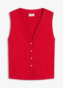 Ribbet vest i strikket stil, bonprix