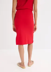 Jerseyskjørt i ribbemateriale, bonprix