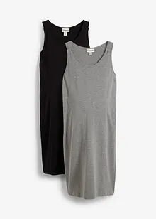 2-i-1-mamma- og ammekjole av bomullsjersey (2-pack), bonprix