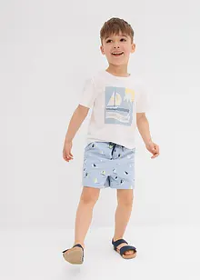 T-skjorte og shorts i økologisk bomull (2-delt sett), bonprix