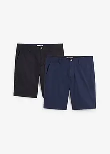 Chinobermuda med stretch (2-pack), Regular Fit, bonprix