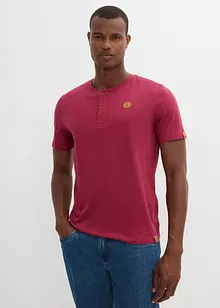Henley T-skjorte (2-pack) i ren økologisk bomull, bonprix