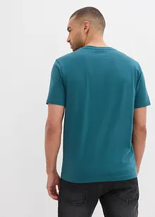 Henley T-skjorte (2-pack) i ren økologisk bomull, bonprix