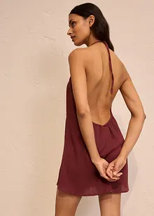 Stroppekjole av krinklet materiale med struktur, bonprix