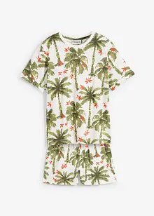 T-skjorte i piké og shorts i økologisk bomull (2-delt sett), bonprix