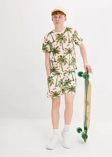 T-skjorte i piké og shorts i økologisk bomull (2-delt sett), bonprix