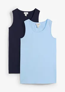 Lang singlet (2-pack), bonprix