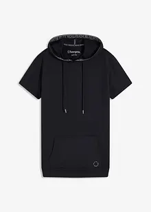 Oversized treningstopp med hette, hurtigtørkende, bonprix
