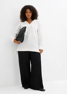 Skjortebluse i lett viskosemiks, bonprix