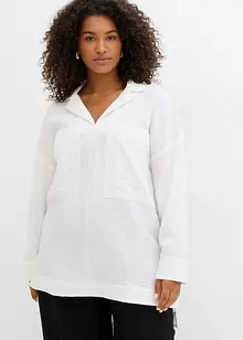 Skjortebluse i lett viskosemiks, bonprix