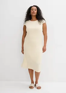 Midikjole i strikket look, bonprix