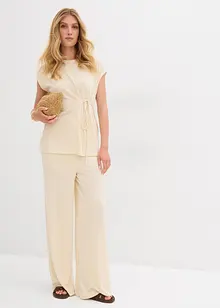 Vid bukse i strikket look, bonprix