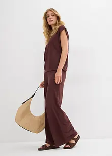 Vid bukse i strikket look, bonprix