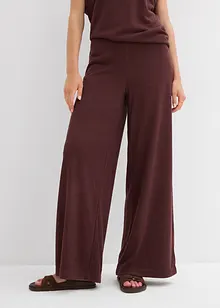 Vid bukse i strikket look, bonprix