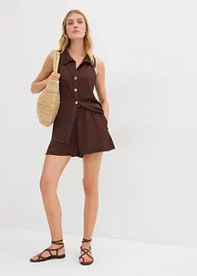 Pull on-shorts i strukturert krepp, bonprix