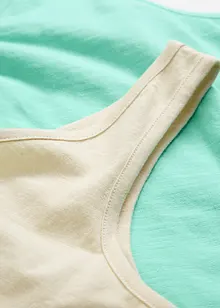 Singlet i 100% økologisk bomull (2-pack), bonprix
