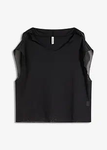 Transparent strandtopp med hette, bonprix
