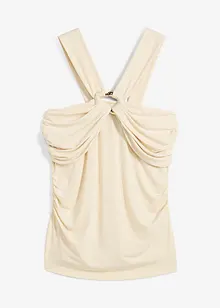 Halterneck-topp med hamret pyntespenne, bonprix