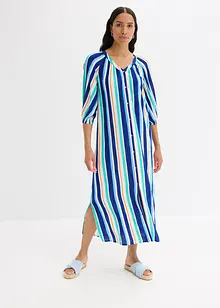Stripemønstret kaftankjole av strukturert viskose, bonprix