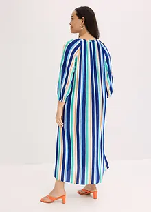 Stripemønstret kaftankjole av strukturert viskose, bonprix