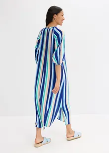 Stripemønstret kaftankjole av strukturert viskose, bonprix