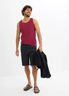 Jeans-bermuda med elastikk på siden av linningen, Classic Fit, bonprix