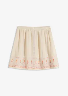 Miniskjørt med broderi, bonprix