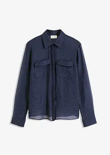 Bluse i strukturert, transparent materiale, bonprix