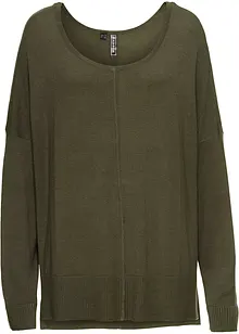 Oversized strikkegenser i viskosemiks, bonprix