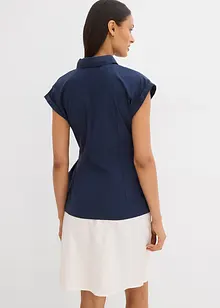 Kortermet bluse med knytedetalj, bonprix