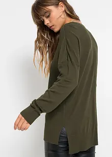 Oversized strikkegenser i viskosemiks, bonprix