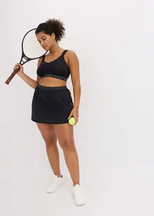 Ultralett treningsskjørt med integrert shorts, bonprix