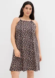 Kjole med leopardmønster av 100% bomull, bonprix