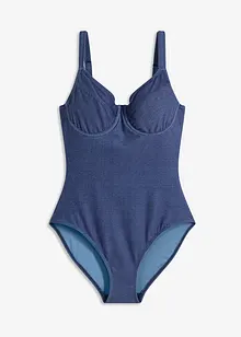 Badedrakt med spiler i denimlook, bonprix