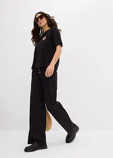 Kort T-skjorte med lave skuldre, bonprix