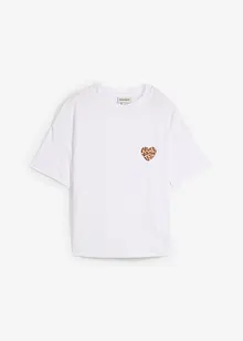 Kort T-skjorte med lave skuldre, bonprix
