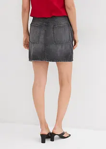 Jeansskjørt med asymmetrisk linning, bonprix