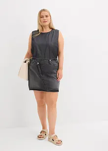 Jeansskjørt med asymmetrisk linning, bonprix